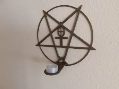 Candle holder wall mounting 3D print model
