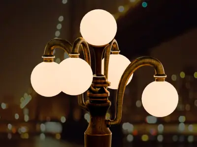 Classic Lamp Post  3D model