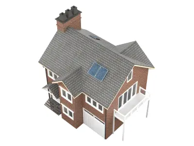 British House Design 05 Low-poly 3D model