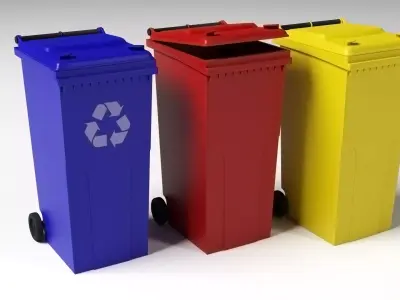 Bin dumpster trash can 3D model