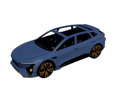 Generic Futuristic Modern SUV Next-Gen Urban Vehicle 06 3D model
