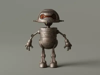 Robot V27 Low-poly 3D model