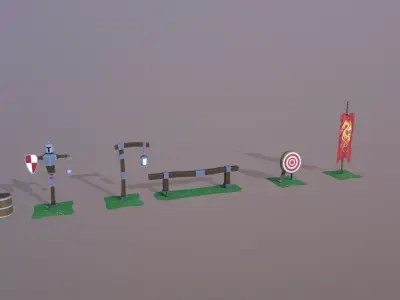 Medieval Asset Game Ready  Low-poly 3D model