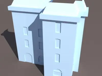 Apartment House 10 Low-poly 3D model