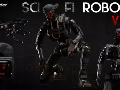 Sci Fi Robot Model V3 3D model