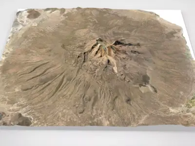 Volcano Tunupa Bolivia 3D model