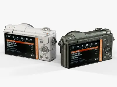 Sony A5100 Body mirrorless digital camera Low-poly 3D model