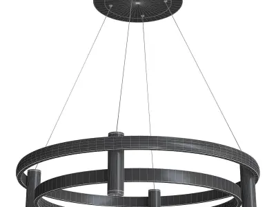 Terret modern pendant light - gold 3D model