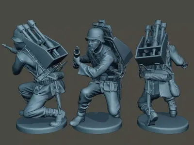 German soldier ww2 Rocket G4 3D print model
