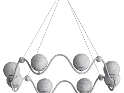 Equilibrium 8 Light Chandelier 3D model