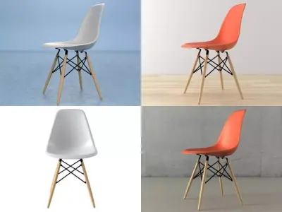 Eames Plastic Chair DSW 3D model