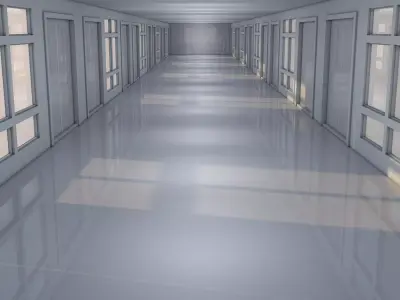 Futuristic Hallway 3D model