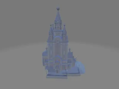 Old Church Model Low-poly 3D model