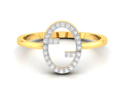 Diamond Ring For Women 3d Print Model 3D print model 54