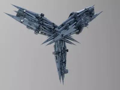 Dark Cyberpunk Ocean rig 6  3D model