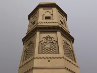 Amber Fort Tower 3D Model Low-poly 3D model