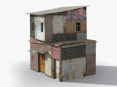 Slum x27 Low-poly 3D model
