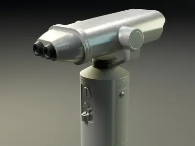 Tower Binocular Viewer PBR Low-poly 3D model