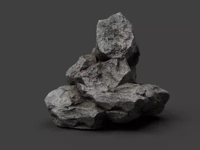 Rock 6-9 Low-poly 3D model