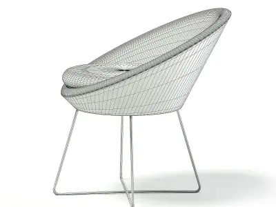 Round Armchair 3D model