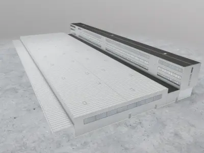 EDDB Technical Building 3 Low-poly 3D model