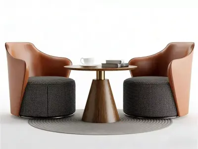 Modern light luxury furniture 3D model