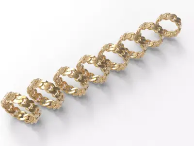 CUBAN RINGS 3D print model