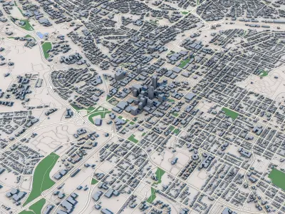 Raleigh City North Carolina United States 3D model