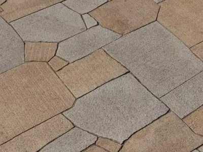 PBR Ashlar Flagstone Floor  Texture