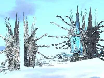 interstellar Archway 2 versions  Low-poly 3D model