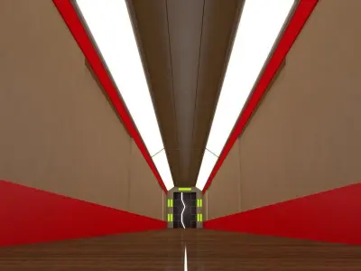 Sci Fi Corridor  Low-poly 3D model