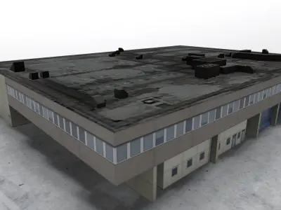 EDDF Building 2 Low-poly 3D model