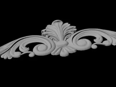 dekor shabby chic - ornate scroll trim 3D model