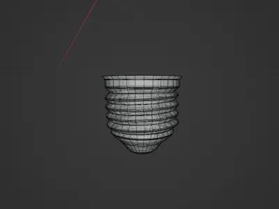 Octogonal Bulb - LED-Twisted LED-Standard-Edison 3D model