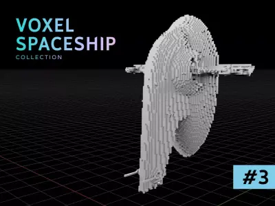 3D VOXEL SPACESHIP Collection 3 Boba Fett 3D model