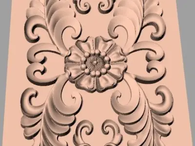 European furniture 3D relief models for CNC wood engraving E164 3D model