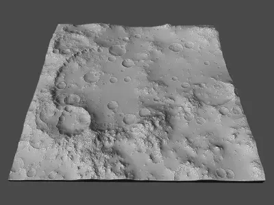 Terrain Moon 3D Print Model 3D print model