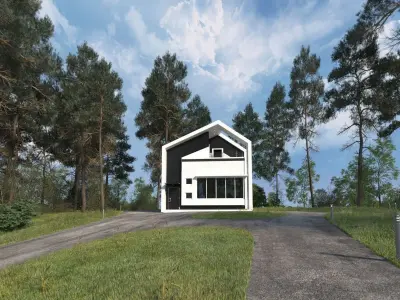 Modern house 68m2 3D model