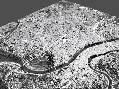 Cityscape Lyon France  3D model