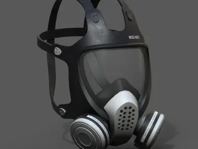 Gas mask protection scifi fantasy futuristic military  Low-poly 3D model