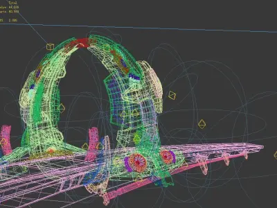 Spaceship - landing 3D model