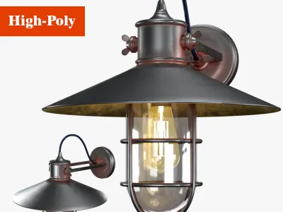 street lamp version 1  high-poly textured  3D model