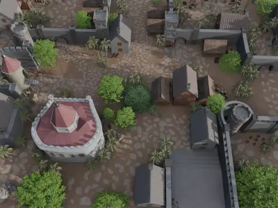 Castle Landscape Layout 3D model