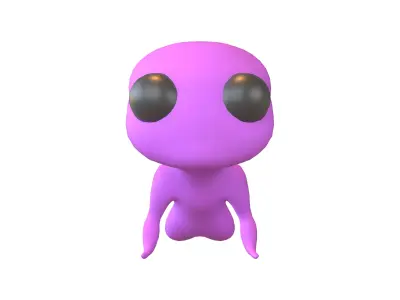 Alien Baby v1 002 Low-poly 3D model
