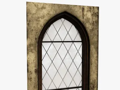 Medieval window Low-poly 3D model