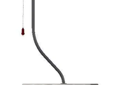 Stone forged metal lamp 3D model