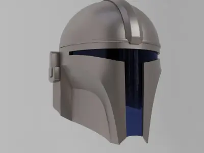 Sci-Fi Warrior Helmet Game Asset 3D model