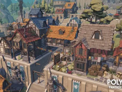 POLYGON - Fantasy Kingdom Low-poly 3D model