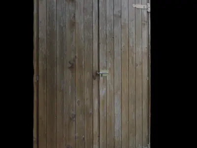 Photogrammetric scan of an old wooden door 3D model