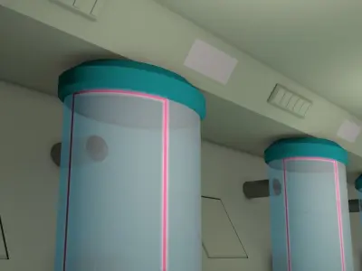 sci fi corridor  3D model shop